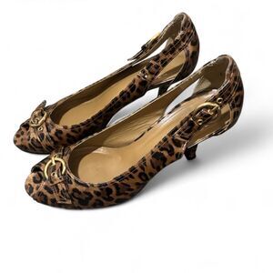 Vintage Stuart Weitzman Designer Heels in Leopard Print